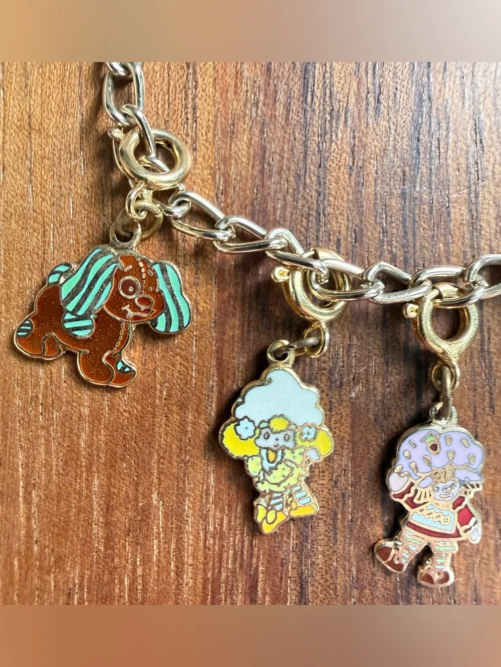 Vintage Strawberry Shortcake Charm Bracelet 1980 1981 With 6 Charms